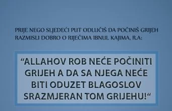Blagoslov nestaje zbog grijeha