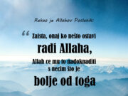 ostavljanje grijeha radi Allaha