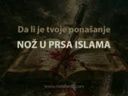 Moje ponašanje neće biti handžar (nož) u prsa islama