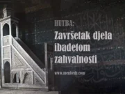 Hutba: završetak djela ibadetom zahvalnosti